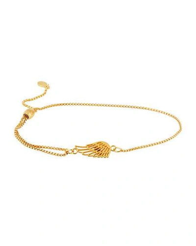 Alex And Ani Wing Pull-chain Bracelet, Gold Vermeil