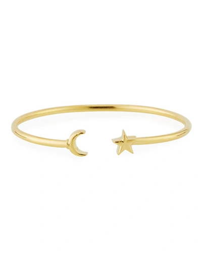 Alex And Ani Moon & Star Cuff Bracelet, Gold Vermeil