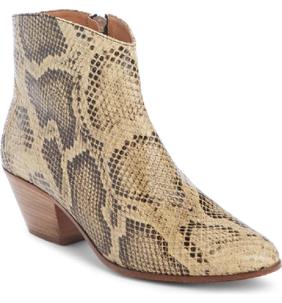 Isabel Marant Dacken Snake-print Ankle Boots In Natural Exotic