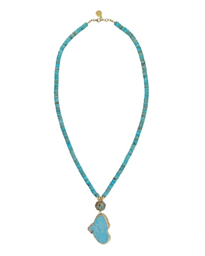 Devon Leigh Jasper & Turquoise Pendant Necklace