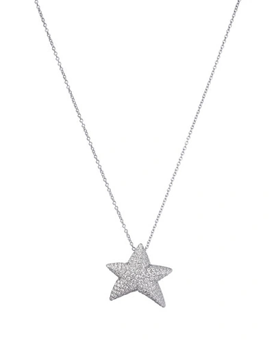 Pippo Perez 18k White Gold Diamond Star Pendant Necklace