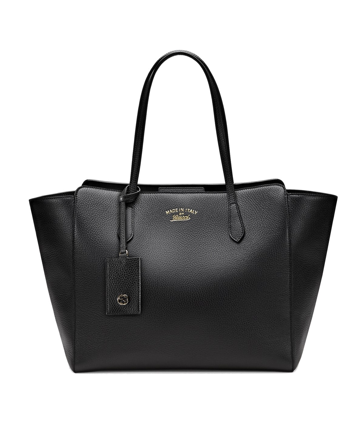 Gucci Medium Swing Leather Tote Handbag Black' | ModeSens