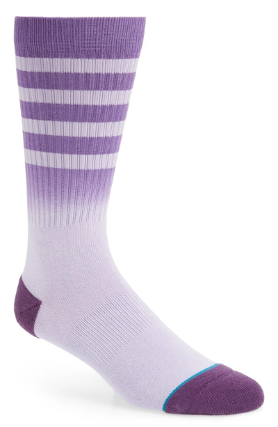 Stance Bobby 2 Stripe Crew Socks In Purple
