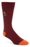 Paul Smith Embroidered People Socks In Burgundy