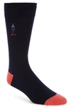Paul Smith Embroidered People Socks In Blue