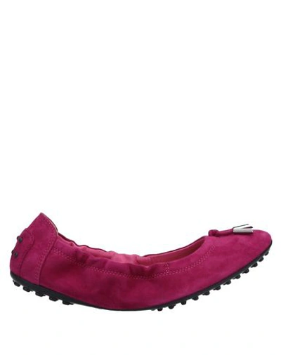 Tod's Ballet Flats In Garnet