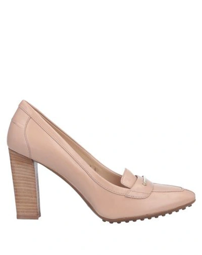 Tod's Loafers In Pale Pink
