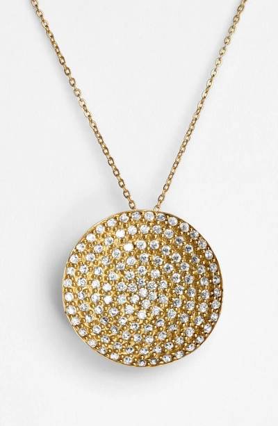 Melinda Maria 'nicole' Pendant Necklace In Gold/ Clear