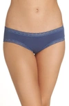 Natori Bliss Cotton Girl Briefs In Blue Indigo