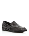 Freda Salvador Women's Light Embossed Loafers In Slate Snake