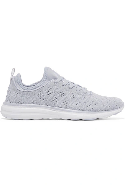 Apl Athletic Propulsion Labs Women's Phantom Techloom Knit Low-top Sneakers In Ice/white