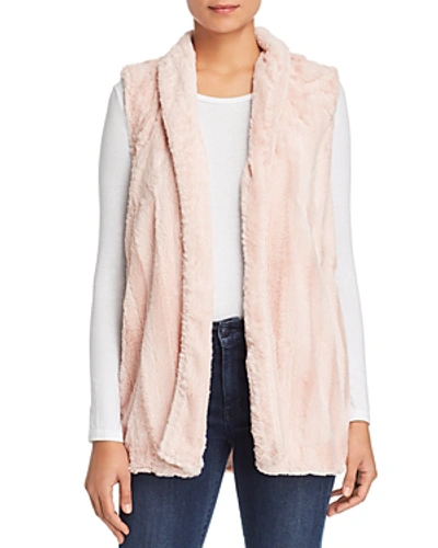 B Collection By Bobeau Faux Fur Vest In Pink