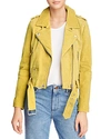 Blanknyc Suede Moto Jacket In Citron