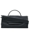 Zanellato Top Handle Clutch Bag In Blu Nero