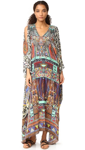 camilla split front kaftan styling