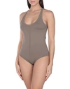 Rick Owens One-piece Swimsuits In Dove Grey