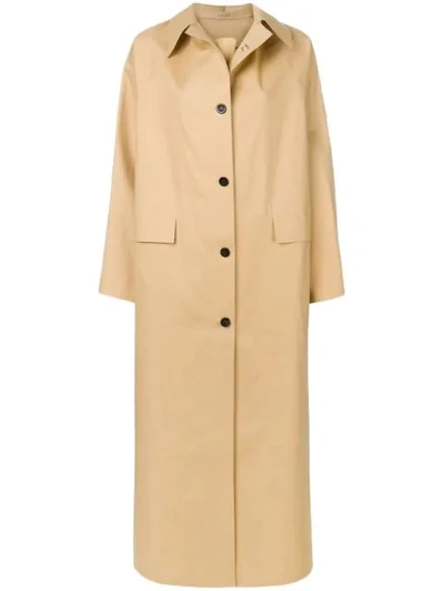 Kassl Sand Cotton-blend Trench Coat In Neutrals