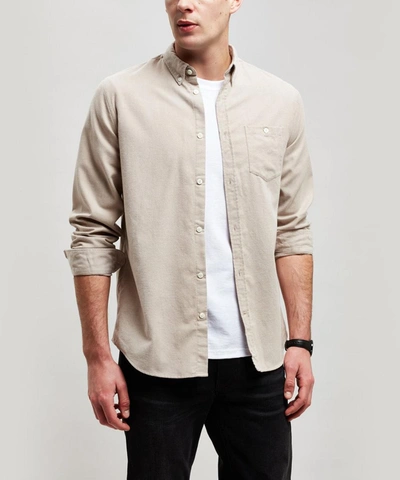 Norse Projects Anton Flannel Pocket Shirt In Khaki