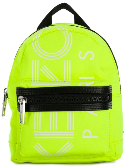 Kenzo Sport Mini Logo Backpack In Yellow