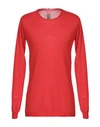 Rick Owens Sweaters In Red