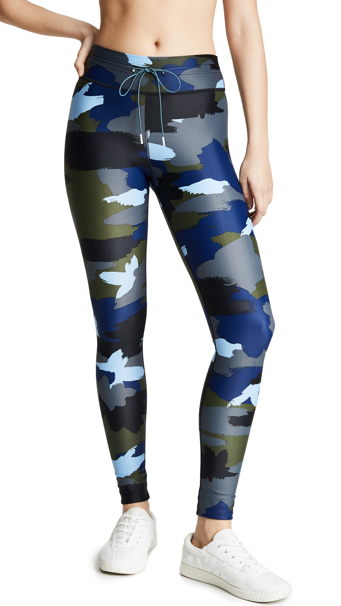 blue camo yoga pants