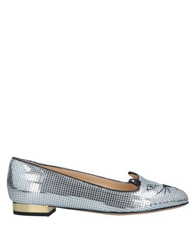 Charlotte Olympia Ballet Flats In Silver