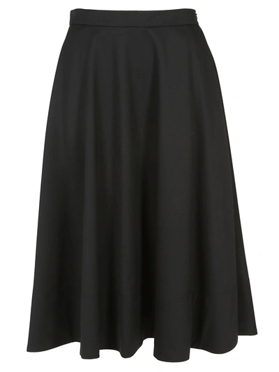 Calvin Klein Circle Skirt In Perfect Black