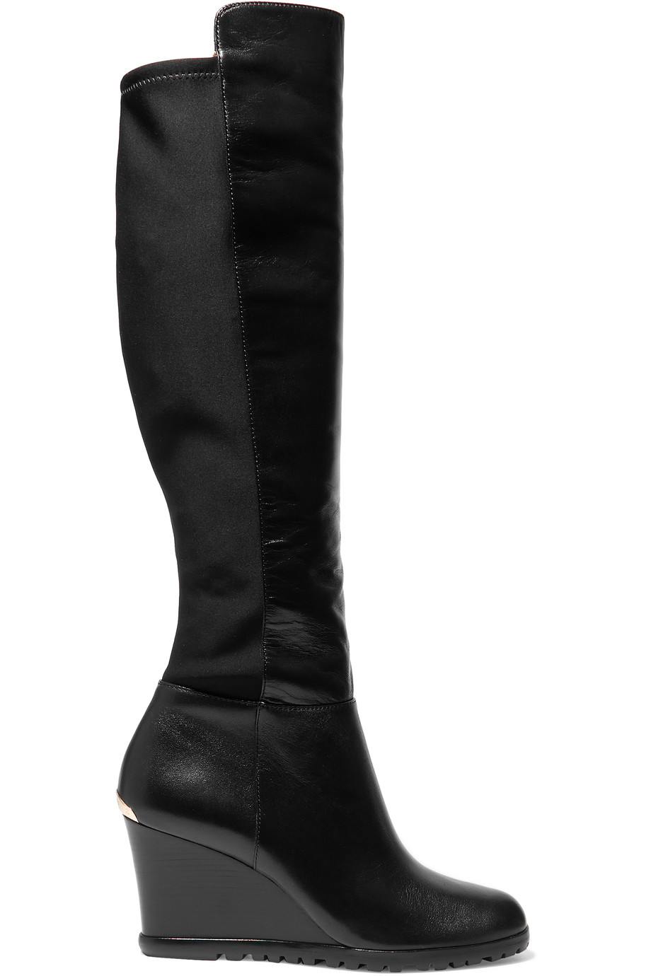 Michael Michael Kors Woods Neoprene-paneled Leather Wedge Boots | ModeSens