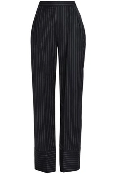 Michael Lo Sordo Woman Silk-satin Wide-leg Pants Black