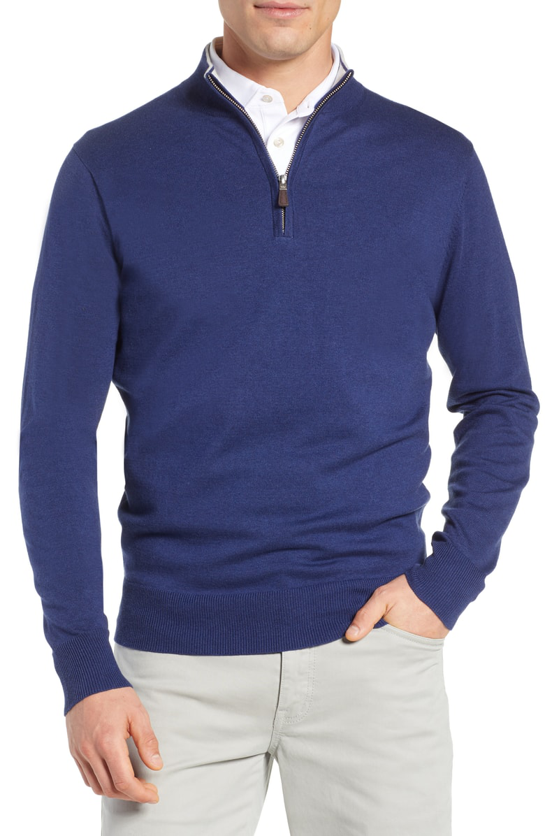 Peter Millar Men's Crown Soft Quarter-zip Sweater In Navy | ModeSens