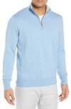 Peter Millar Men's Crown Soft Quarter-zip Sweater In Cottage Blue