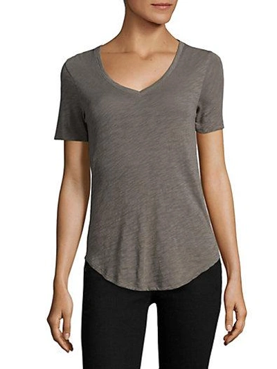 Atm Anthony Thomas Melillo Cotton Slub Scoopneck Tee In Military