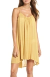 Elan Cover-up Slipdress In Mustard