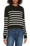 La Ligne Mini Maren Wool & Cashmere Sweater In Black/ Cream