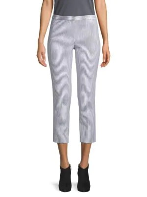 striped cropped pants
