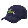 Lacoste Big Croc Gabardine Strapback Hat In Blue