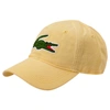 Lacoste Big Croc Gabardine Strapback Hat In Yellow