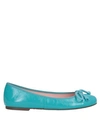 Pretty Ballerinas Ballet Flats In Turquoise
