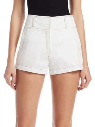 Elizabeth And James Tous Les Jours Shiloh Twill Shorts In White