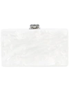 Edie Parker Jean Acrylic Confetti Box Clutch In White