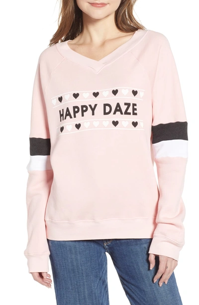 Wildfox Gidget Beach Jumper - Happy Daze Sweatshirt In Romantic