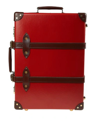 Globe-trotter Wheeled Luggage In Red