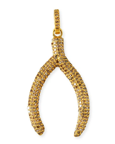 Margo Morrison Diamond Wishbone Pendant In Gold