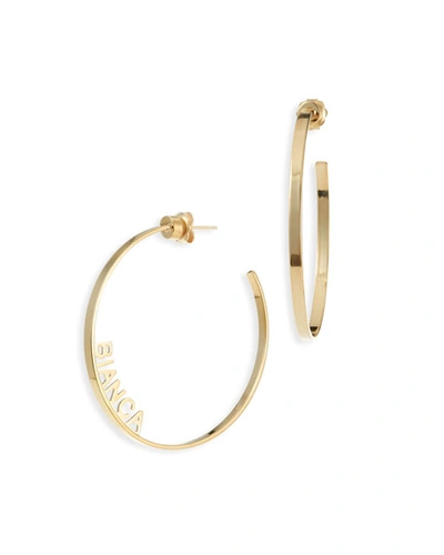 Jennifer Zeuner Ciara Personalized Hoop Earrings In Gold