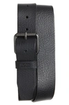 Hugo Boss Jesse Calfskin Leather Belt In Black
