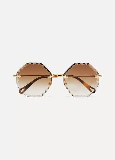 Chloé Women's Rosie Octagonal Sunglasses, 58mm In Brown