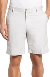 Peter Millar Soft Touch Stretch Twill Shorts In Light Grey