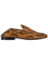 Isabel Marant Fezzy Snakeskin-print Loafers In Brown