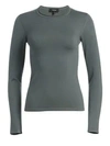 Theory Long Sleeve Pullover Shirt In Pale Grey Moss
