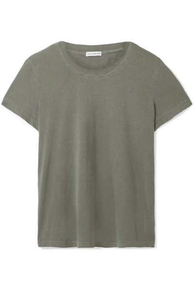 James Perse Vintage Boy Cotton-jersey T-shirt In Army Green